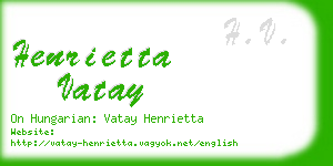 henrietta vatay business card